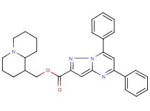 octahydro-2H-quinolizin-1-ylmethyl 5,7-diphenylpyrazolo[1,5-a]pyrimidine-2-carboxylate