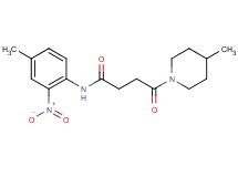 N-(4-methyl-2-nitrophenyl)-4-(4-methyl-1-piperidinyl)-4-oxobutanamide