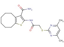 2-({[(4,6-dimethyl-2-pyrimidinyl)thio]acetyl}amino)-4,5,6,7,8,9-hexahydrocycloocta[b]thiophene-3-carboxamide