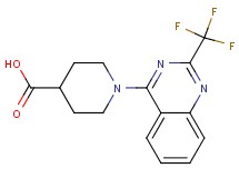 1-[2-(trifluoromethyl)-4-quinazolinyl]-4-piperidinecarboxylic acid