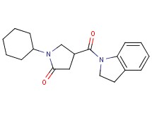 1-cyclohexyl-4-(2,3-dihydro-1H-indol-1-ylcarbonyl)-2-pyrrolidinone