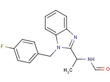 {1-[1-(4-fluorobenzyl)-1H-benzimidazol-2-yl]ethyl}formamide