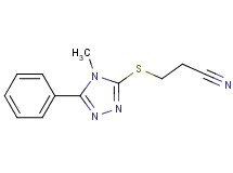 3-[(4-methyl-5-phenyl-4H-1,2,4-triazol-3-yl)thio]propanenitrile