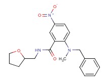 2-[benzyl(methyl)amino]-5-nitro-N-(tetrahydro-2-furanylmethyl)benzamide