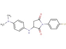 3-{[4-(dimethylamino)phenyl]amino}-1-(4-fluorophenyl)-2,5-pyrrolidinedione