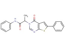 2-(4-oxo-6-phenylthieno[2,3-d]pyrimidin-3(4H)-yl)-N-phenylpropanamide