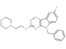 5-benzyl-8-fluoro-3-{[2-(4-morpholinyl)ethyl]thio}-5H-[1,2,4]triazino[5,6-b]indole