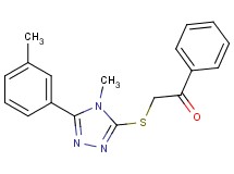 2-{[4-methyl-5-(3-methylphenyl)-4H-1,2,4-triazol-3-yl]thio}-1-phenylethanone