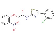 N-[4-(2-chlorophenyl)-1,3-thiazol-2-yl]-2-(2-nitrophenoxy)acetamide