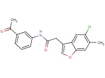 N-(3-acetylphenyl)-2-(5-chloro-6-methyl-1-benzofuran-3-yl)acetamide