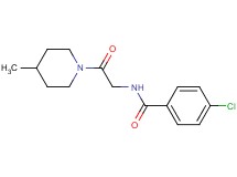4-chloro-N-[2-(4-methyl-1-piperidinyl)-2-oxoethyl]benzamide