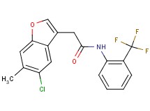 2-(5-chloro-6-methyl-1-benzofuran-3-yl)-N-[2-(trifluoromethyl)phenyl]acetamide