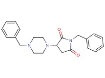 1-benzyl-3-(4-benzyl-1-piperazinyl)-2,5-pyrrolidinedione