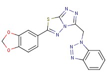 1-{[6-(1,3-benzodioxol-5-yl)[1,2,4]triazolo[3,4-b][1,3,4]thiadiazol-3-yl]methyl}-1H-1,2,3-benzotriazole