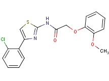 N-[4-(2-chlorophenyl)-1,3-thiazol-2-yl]-2-(2-methoxyphenoxy)acetamide
