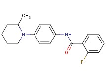 2-fluoro-N-[4-(2-methyl-1-piperidinyl)phenyl]benzamide