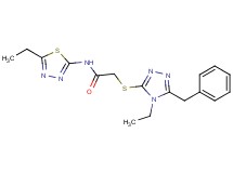 2-[(5-benzyl-4-ethyl-4H-1,2,4-triazol-3-yl)thio]-N-(5-ethyl-1,3,4-thiadiazol-2-yl)acetamide