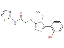 2-{[4-ethyl-5-(2-hydroxyphenyl)-4H-1,2,4-triazol-3-yl]thio}-N-1,3-thiazol-2-ylacetamide
