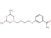1-{3-[4-(2,6-dimethyl-4-morpholinyl)butoxy]phenyl}ethanone hydrochloride