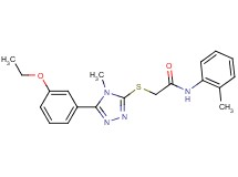 2-{[5-(3-ethoxyphenyl)-4-methyl-4H-1,2,4-triazol-3-yl]thio}-N-(2-methylphenyl)acetamide