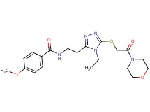 N-[2-(4-ethyl-5-{[2-(4-morpholinyl)-2-oxoethyl]thio}-4H-1,2,4-triazol-3-yl)ethyl]-4-methoxybenzamide