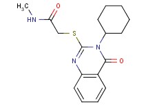 2-[(3-cyclohexyl-4-oxo-3,4-dihydro-2-quinazolinyl)thio]-N-methylacetamide