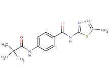4-[(2,2-dimethylpropanoyl)amino]-N-(5-methyl-1,3,4-thiadiazol-2-yl)benzamide