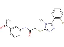 N-(3-acetylphenyl)-2-{[5-(2-fluorophenyl)-4-methyl-4H-1,2,4-triazol-3-yl]thio}acetamide