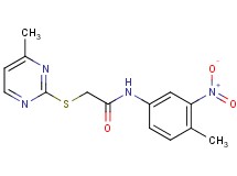 N-(4-methyl-3-nitrophenyl)-2-[(4-methyl-2-pyrimidinyl)thio]acetamide
