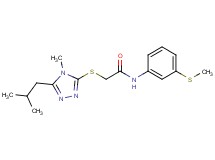 2-[(5-isobutyl-4-methyl-4H-1,2,4-triazol-3-yl)thio]-N-[3-(methylthio)phenyl]acetamide