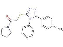 3-(4-methylphenyl)-5-{[2-oxo-2-(1-pyrrolidinyl)ethyl]thio}-4-phenyl-4H-1,2,4-triazole
