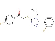 2-{[4-ethyl-5-(2-fluorophenyl)-4H-1,2,4-triazol-3-yl]thio}-1-(4-fluorophenyl)ethanone