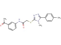 N-(3-acetylphenyl)-2-{[4-methyl-5-(4-methylphenyl)-4H-1,2,4-triazol-3-yl]thio}acetamide