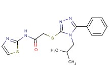 2-[(4-isobutyl-5-phenyl-4H-1,2,4-triazol-3-yl)thio]-N-1,3-thiazol-2-ylacetamide