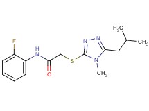 N-(2-fluorophenyl)-2-[(5-isobutyl-4-methyl-4H-1,2,4-triazol-3-yl)thio]acetamide