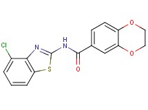 N-(4-chloro-1,3-benzothiazol-2-yl)-2,3-dihydro-1,4-benzodioxine-6-carboxamide