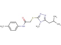 2-[(5-isobutyl-4-methyl-4H-1,2,4-triazol-3-yl)thio]-N-(4-methylphenyl)acetamide
