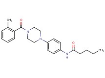 N-{4-[4-(2-methylbenzoyl)-1-piperazinyl]phenyl}pentanamide