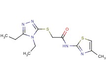 2-[(4,5-diethyl-4H-1,2,4-triazol-3-yl)thio]-N-(4-methyl-1,3-thiazol-2-yl)acetamide