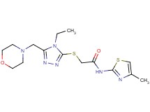 2-{[4-ethyl-5-(4-morpholinylmethyl)-4H-1,2,4-triazol-3-yl]thio}-N-(4-methyl-1,3-thiazol-2-yl)acetamide