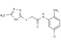 N-(5-chloro-2-methylphenyl)-2-[(5-methyl-4H-1,2,4-triazol-3-yl)thio]acetamide
