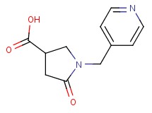 5-oxo-1-(4-pyridinylmethyl)-3-pyrrolidinecarboxylic acid