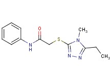 2-[(5-ethyl-4-methyl-4H-1,2,4-triazol-3-yl)thio]-N-phenylacetamide