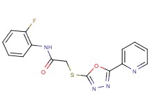 N-(2-fluorophenyl)-2-{[5-(2-pyridinyl)-1,3,4-oxadiazol-2-yl]thio}acetamide