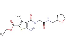ethyl 5-methyl-4-oxo-3-{2-oxo-2-[(tetrahydro-2-furanylmethyl)amino]ethyl}-3,4-dihydrothieno[2,3-d]pyrimidine-6-carboxylate