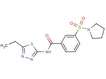 N-(5-ethyl-1,3,4-thiadiazol-2-yl)-3-(1-pyrrolidinylsulfonyl)benzamide