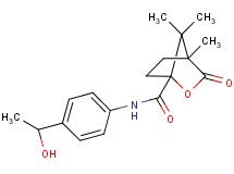 N-[4-(1-hydroxyethyl)phenyl]-4,7,7-trimethyl-3-oxo-2-oxabicyclo[2.2.1]heptane-1-carboxamide
