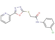 N-(3-chlorophenyl)-2-{[5-(2-pyridinyl)-1,3,4-oxadiazol-2-yl]thio}acetamide