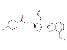1-({[4-allyl-5-(7-methoxy-1-benzofuran-2-yl)-4H-1,2,4-triazol-3-yl]thio}acetyl)-4-methylpiperazine
