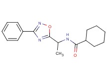 N-[1-(3-phenyl-1,2,4-oxadiazol-5-yl)ethyl]cyclohexanecarboxamide